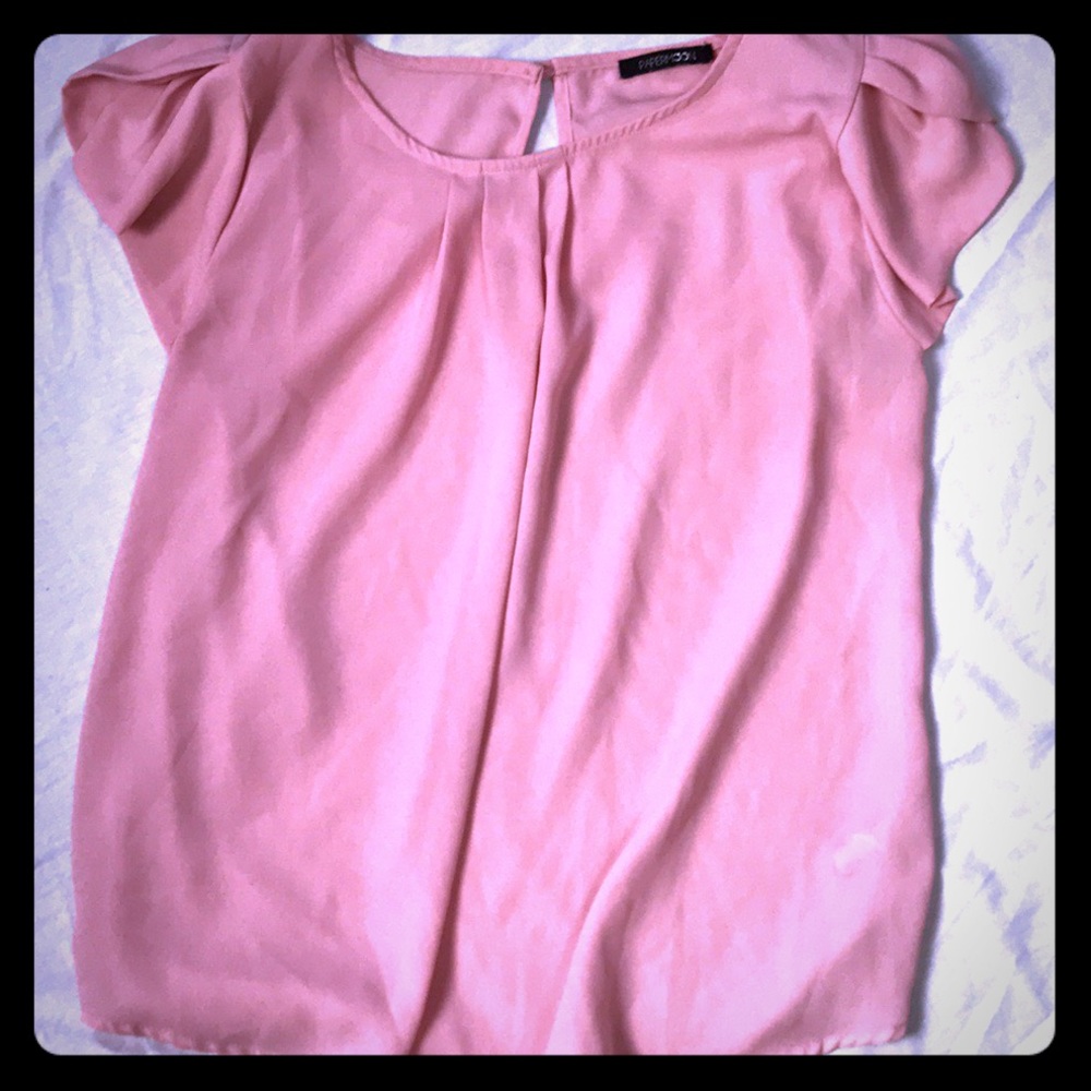 Petal pink paper moon top